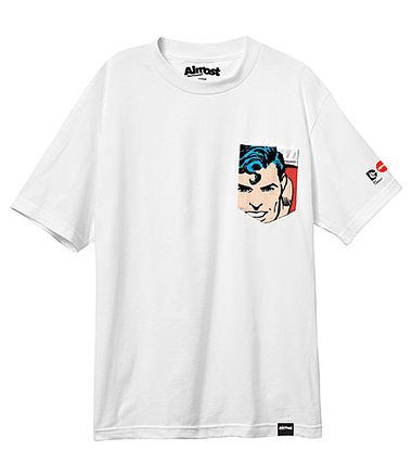 T-Shirt Superman Pocket white