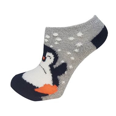 Cabin Socks happy penguin MGH grey