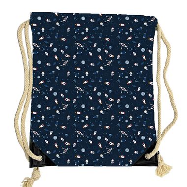 GymBag Design Baumwolle Astronaut navy